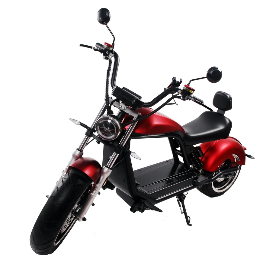 Ridelec Ghost Biker – Schwarz / Bordeaux (ohne Führerschein) - Chopper, Scooter